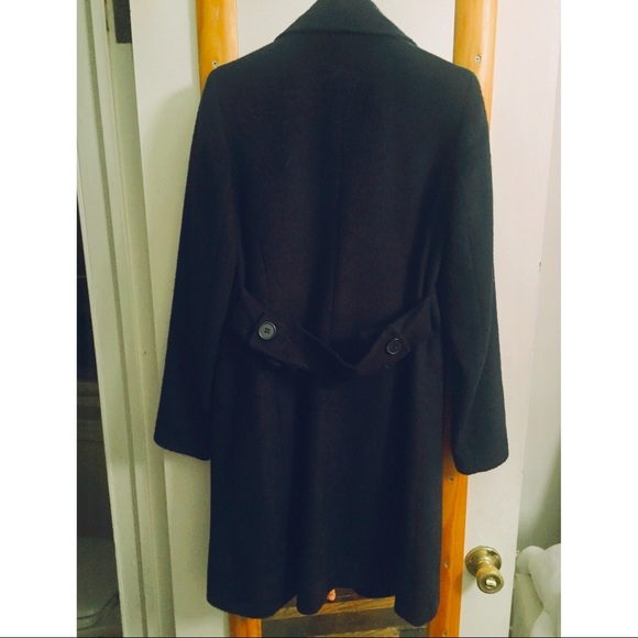 Clements Ribiero | Long Navy Wool Coat - Picture 4 of 6